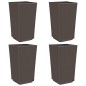 vidaXL Pflanzkübel 4 Stk. Braun 32,5x32,5x57 cm PP vidaXL Pflanzkübel 4 Stk. Braun 32,5x32,5x57 cm PP