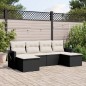 vidaXL 6-tlg. Garten-Sofagarnitur mit Kissen Schwarz Poly Rattan vidaXL 6-tlg. Garten-Sofagarnitur mit Kissen Schwarz Poly Rattan