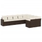 vidaXL 9-tlg. Garten-Sofagarnitur mit Kissen Braun Poly Rattan vidaXL 9-tlg. Garten-Sofagarnitur mit Kissen Braun Poly Rattan