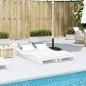 vidaXL Sonnenliegen 2 Stk. Weiß 205x60x31,5 cm Massivholz Kiefer vidaXL Sonnenliegen 2 Stk. Weiß 205x60x31,5 cm Massivholz Kiefer