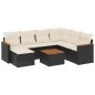 vidaXL 8-tlg. Garten-Sofagarnitur mit Kissen Schwarz Poly Rattan vidaXL 8-tlg. Garten-Sofagarnitur mit Kissen Schwarz Poly Rattan