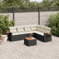 vidaXL 7-tlg. Garten-Sofagarnitur mit Kissen Schwarz Poly Rattan vidaXL 7-tlg. Garten-Sofagarnitur mit Kissen Schwarz Poly Rattan