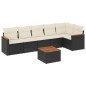 vidaXL 7-tlg. Garten-Sofagarnitur mit Kissen Schwarz Poly Rattan vidaXL 7-tlg. Garten-Sofagarnitur mit Kissen Schwarz Poly Rattan