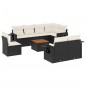 vidaXL 9-tlg. Garten-Sofagarnitur mit Kissen Schwarz Poly Rattan vidaXL 9-tlg. Garten-Sofagarnitur mit Kissen Schwarz Poly Rattan