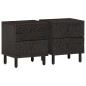 vidaXL Nachttische 2 Stk. Schwarz 40x33x46 cm Massivholz Mango vidaXL Nachttische 2 Stk. Schwarz 40x33x46 cm Massivholz Mango
