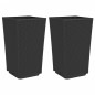 vidaXL Pflanzkübel 2 Stk. Schwarz 32,5x32,5x57 cm PP vidaXL Pflanzkübel 2 Stk. Schwarz 32,5x32,5x57 cm PP