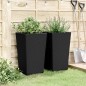 vidaXL Pflanzkübel 2 Stk. Schwarz 32,5x32,5x57 cm PP vidaXL Pflanzkübel 2 Stk. Schwarz 32,5x32,5x57 cm PP