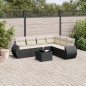 vidaXL 7-tlg. Garten-Sofagarnitur mit Kissen Schwarz Poly Rattan vidaXL 7-tlg. Garten-Sofagarnitur mit Kissen Schwarz Poly Rattan