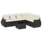 vidaXL 7-tlg. Garten-Sofagarnitur mit Kissen Schwarz Poly Rattan vidaXL 7-tlg. Garten-Sofagarnitur mit Kissen Schwarz Poly Rattan