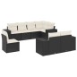 vidaXL 8-tlg. Garten-Sofagarnitur mit Kissen Schwarz Poly Rattan vidaXL 8-tlg. Garten-Sofagarnitur mit Kissen Schwarz Poly Rattan
