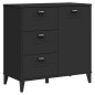 vidaXL Sideboard VIKEN Schwarz 80x40x80 cm Holzwerkstoff vidaXL Sideboard VIKEN Schwarz 80x40x80 cm Holzwerkstoff
