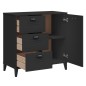vidaXL Sideboard VIKEN Schwarz 80x40x80 cm Holzwerkstoff vidaXL Sideboard VIKEN Schwarz 80x40x80 cm Holzwerkstoff