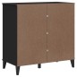 vidaXL Sideboard VIKEN Schwarz 80x40x80 cm Holzwerkstoff vidaXL Sideboard VIKEN Schwarz 80x40x80 cm Holzwerkstoff