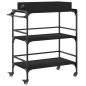 vidaXL Küchenwagen Schwarz 81,5x41x92,5 cm Holzwerkstoff vidaXL Küchenwagen Schwarz 81,5x41x92,5 cm Holzwerkstoff