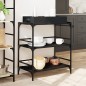 vidaXL Küchenwagen Schwarz 81,5x41x92,5 cm Holzwerkstoff vidaXL Küchenwagen Schwarz 81,5x41x92,5 cm Holzwerkstoff