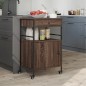 vidaXL Küchenwagen Braun Eichen-Optik 56x43x89,5 cm Holzwerkstoff vidaXL Küchenwagen Braun Eichen-Optik 56x43x89,5 cm Holzwerkstoff