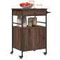 vidaXL Küchenwagen Braun Eichen-Optik 56x43x89,5 cm Holzwerkstoff vidaXL Küchenwagen Braun Eichen-Optik 56x43x89,5 cm Holzwerkstoff