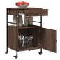 vidaXL Küchenwagen Braun Eichen-Optik 56x43x89,5 cm Holzwerkstoff vidaXL Küchenwagen Braun Eichen-Optik 56x43x89,5 cm Holzwerkstoff