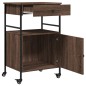 vidaXL Küchenwagen Braun Eichen-Optik 56x43x89,5 cm Holzwerkstoff vidaXL Küchenwagen Braun Eichen-Optik 56x43x89,5 cm Holzwerkstoff