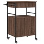 vidaXL Küchenwagen Braun Eichen-Optik 56x43x89,5 cm Holzwerkstoff vidaXL Küchenwagen Braun Eichen-Optik 56x43x89,5 cm Holzwerkstoff