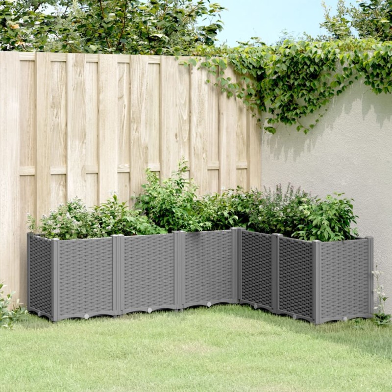 vidaXL Pflanzkübel Hellgrau 160x120x53 cm PP vidaXL Pflanzkübel Hellgrau 160x120x53 cm PP