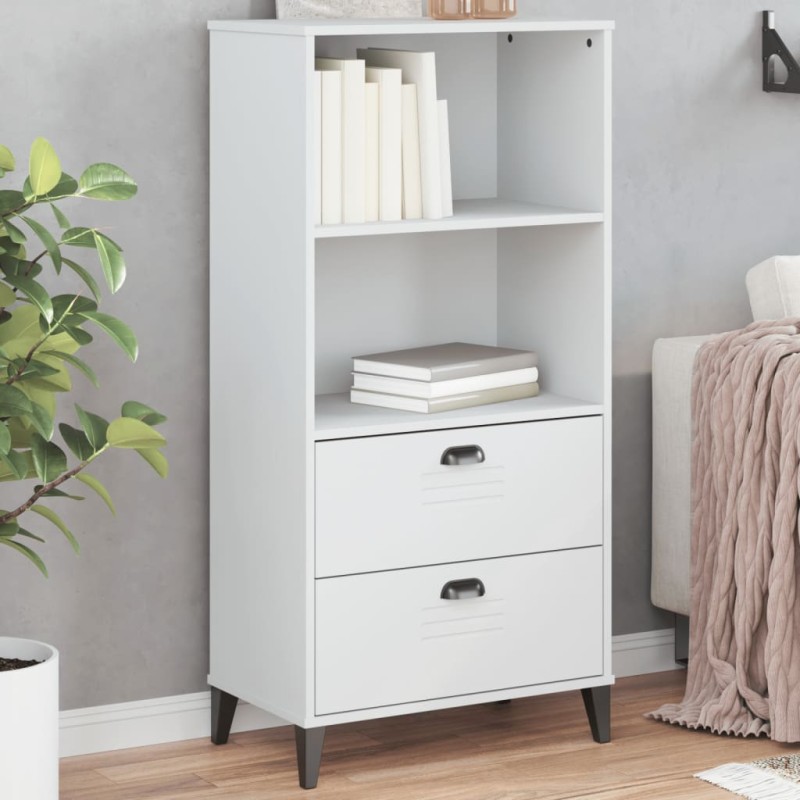 vidaXL Bücherschrank VIKEN Weiß 60x35x123 cm Holzwerkstoff vidaXL Bücherschrank VIKEN Weiß 60x35x123 cm Holzwerkstoff