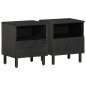 vidaXL Nachttische 2 Stk. Schwarz 40x33x46 cm Massivholz Mango vidaXL Nachttische 2 Stk. Schwarz 40x33x46 cm Massivholz Mango