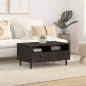 vidaXL Couchtisch Schwarz 80x54x40 cm Massivholz Mango vidaXL Couchtisch Schwarz 80x54x40 cm Massivholz Mango