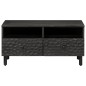 vidaXL Couchtisch Schwarz 80x54x40 cm Massivholz Mango vidaXL Couchtisch Schwarz 80x54x40 cm Massivholz Mango