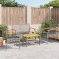 vidaXL 4-tlg. Garten-Lounge-Set mit Kissen Grau Poly Rattan vidaXL 4-tlg. Garten-Lounge-Set mit Kissen Grau Poly Rattan