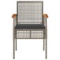 vidaXL 4-tlg. Garten-Lounge-Set mit Kissen Grau Poly Rattan vidaXL 4-tlg. Garten-Lounge-Set mit Kissen Grau Poly Rattan