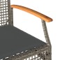 vidaXL 4-tlg. Garten-Lounge-Set mit Kissen Grau Poly Rattan vidaXL 4-tlg. Garten-Lounge-Set mit Kissen Grau Poly Rattan
