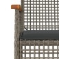 vidaXL 4-tlg. Garten-Lounge-Set mit Kissen Grau Poly Rattan vidaXL 4-tlg. Garten-Lounge-Set mit Kissen Grau Poly Rattan