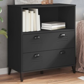 vidaXL Bücherschrank VIKEN Schwarz 80x40x90 cm Holzwerkstoff