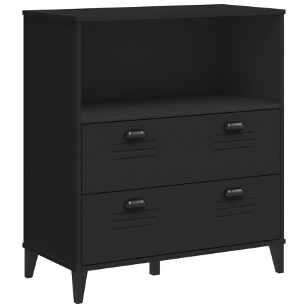 vidaXL Bücherschrank VIKEN Schwarz 80x40x90 cm Holzwerkstoff