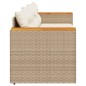 vidaXL Gartensofa mit Kissen 3-Sitzer Beige Poly Rattan vidaXL Gartensofa mit Kissen 3-Sitzer Beige Poly Rattan