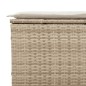 vidaXL Gartensofa mit Kissen 3-Sitzer Beige Poly Rattan vidaXL Gartensofa mit Kissen 3-Sitzer Beige Poly Rattan