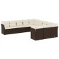 vidaXL 11-tlg. Garten-Sofagarnitur mit Kissen Braun Poly Rattan vidaXL 11-tlg. Garten-Sofagarnitur mit Kissen Braun Poly Rattan