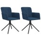 vidaXL Esszimmerstühle 2 Stk. Drehbar Blau Samt vidaXL Esszimmerstühle 2 Stk. Drehbar Blau Samt