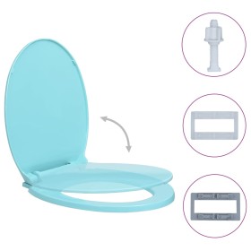 vidaXL Toilettensitz mit Absenkautomatik Grün Oval