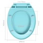 vidaXL Toilettensitz mit Absenkautomatik Grün Oval vidaXL Toilettensitz mit Absenkautomatik Grün Oval