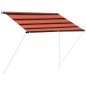 vidaXL Einziehbare Markise 100×150 cm Orange und Braun vidaXL Einziehbare Markise 100×150 cm Orange und Braun