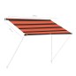 vidaXL Einziehbare Markise 100×150 cm Orange und Braun vidaXL Einziehbare Markise 100×150 cm Orange und Braun