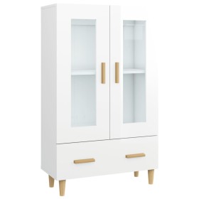 vidaXL Highboard Hochglanz-Weiß 70x31x115 cm Holzwerkstoff
