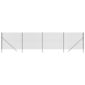 vidaXL Maschendrahtzaun Anthrazit 2,2x10 m Verzinkter Stahl