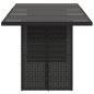 vidaXL Gartentisch mit Glasplatte Schwarz 190x80x74 cm Poly Rattan vidaXL Gartentisch mit Glasplatte Schwarz 190x80x74 cm Poly Rattan