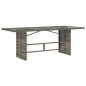 vidaXL Gartentisch mit Glasplatte Grau 190x80x74 cm Poly Rattan vidaXL Gartentisch mit Glasplatte Grau 190x80x74 cm Poly Rattan