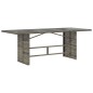 vidaXL Gartentisch mit Glasplatte Grau 190x80x74 cm Poly Rattan vidaXL Gartentisch mit Glasplatte Grau 190x80x74 cm Poly Rattan