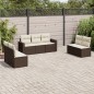 vidaXL 7-tlg. Garten-Sofagarnitur mit Kissen Braun Poly Rattan vidaXL 7-tlg. Garten-Sofagarnitur mit Kissen Braun Poly Rattan