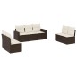vidaXL 7-tlg. Garten-Sofagarnitur mit Kissen Braun Poly Rattan vidaXL 7-tlg. Garten-Sofagarnitur mit Kissen Braun Poly Rattan